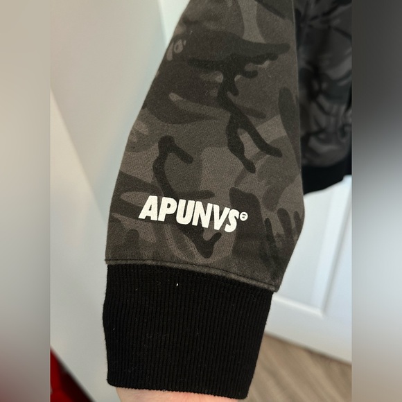 A Bathing Ape AAPE Zipped Hoodie in Grey Camouflage Color - Picture 4 of 8